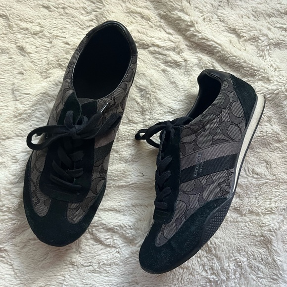 Coach Shoes - COACH Kelson Black Signature Canvas Sneaker 7.5 NWOB